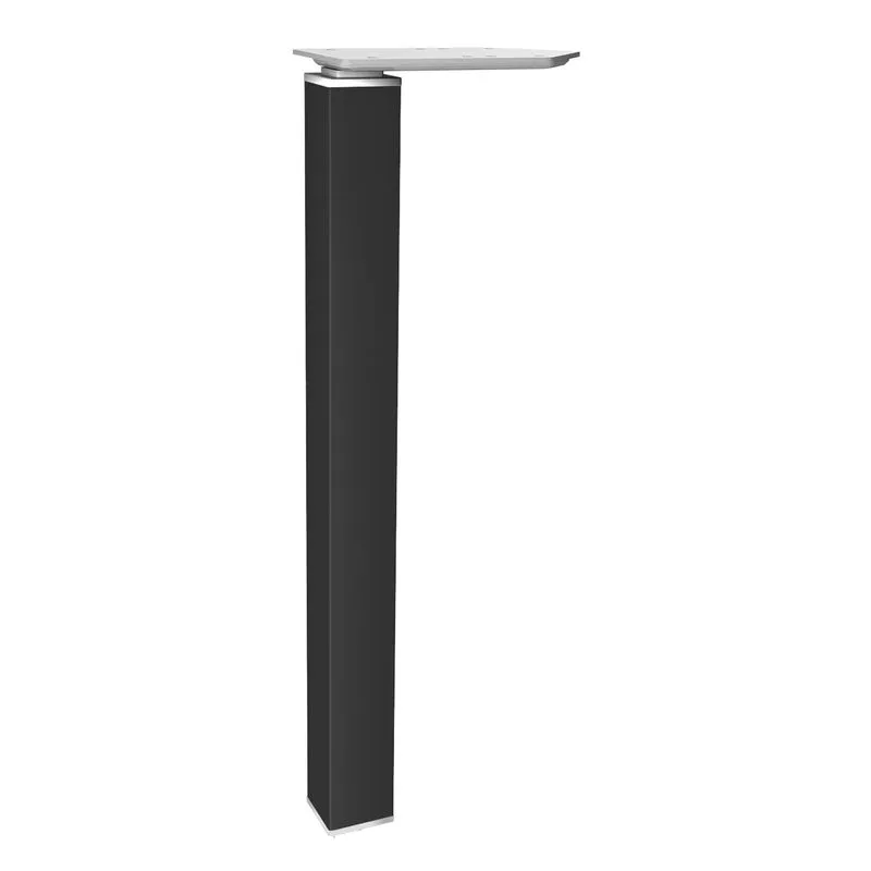 Bureau droit EXPRIM - L180 cm - Plateau imitation Chêne gris - Pieds carbone
