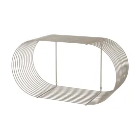 Etagère murale en métal taupe 61,4x25,3x33cmCurva