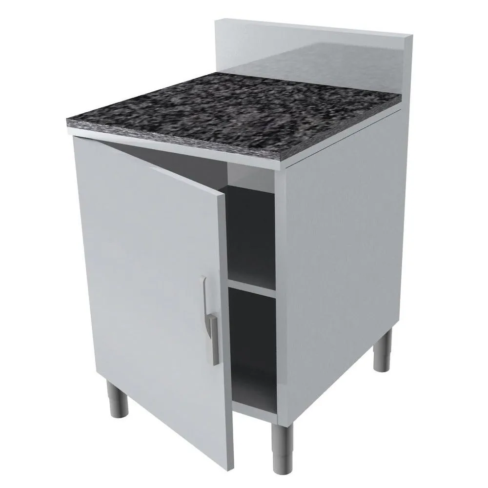 Meuble neutre dessus granit ep.40mm 3p. Battantes