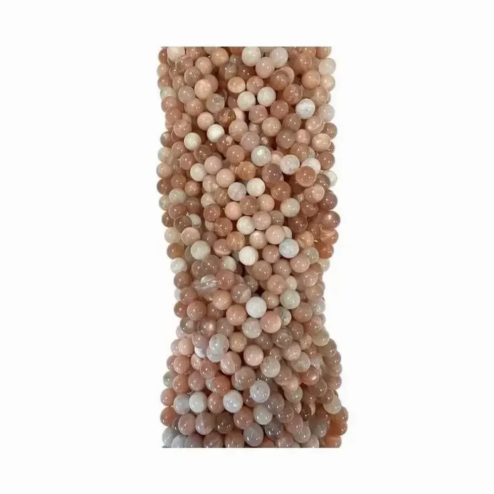 Multicolored adular moonstone a beads 8-9mm on 40cm thread