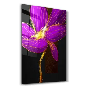 Purple flower 2 | glass wall art