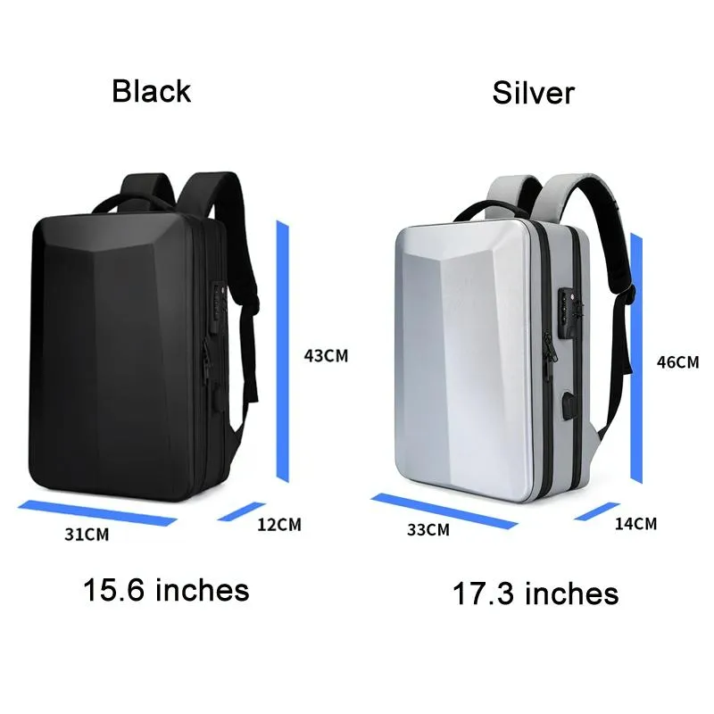 Sac À Dos Ordinateur 17.3 Pouces Argent Sécurité USB